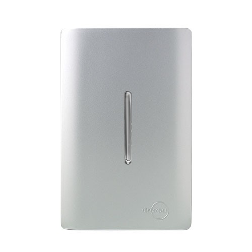 CJ INTERRUPTOR SIMPLES VERTICAL COM SUPORTE 4X2 - NOVARA PRATA CROMADO