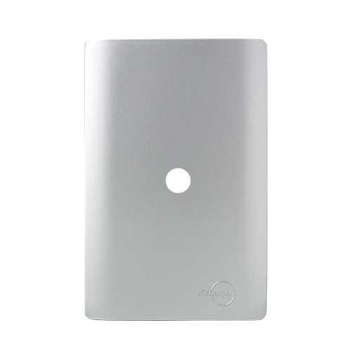 PLACA FURO COM SUPORTE 4X2 - DICOMPEL NOVARA PRATA