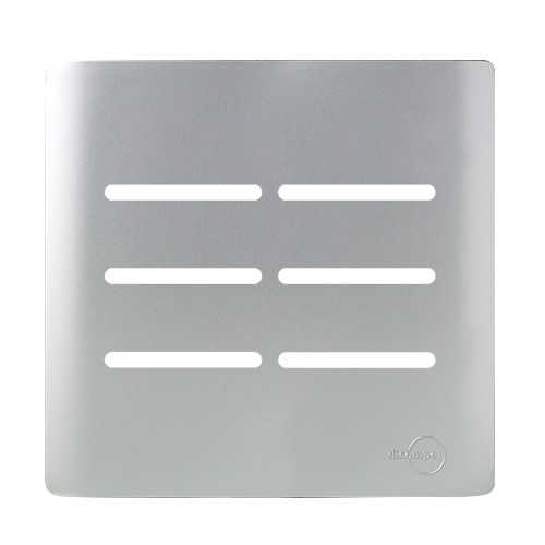PLACA P/ 6 INTERRUPTORES COM SUPORTE 4X4 - NOVARA PRATA
