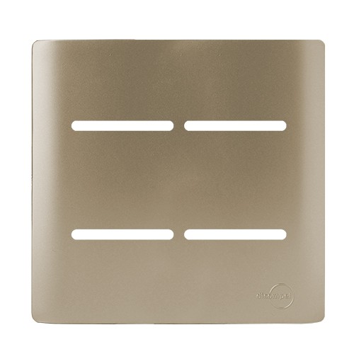 PLACA P/ 4 INTERRUPTORES COM SUPORTE 4X4 - NOVARA CHAMPANHE