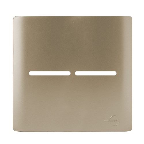 PLACA P/ 2 INTERRUPTORES HORIZONTAL COM SUPORTE 4X4 - NOVARA CHAMPANHE