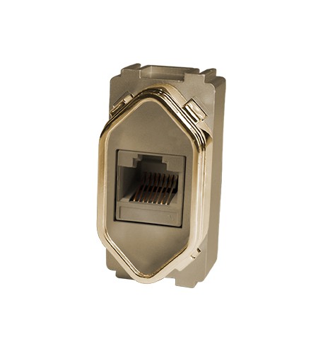 MODULO RJ45 ( INTERNET ) - DICOMPEL NOVARA CHAMPANHE GOLD