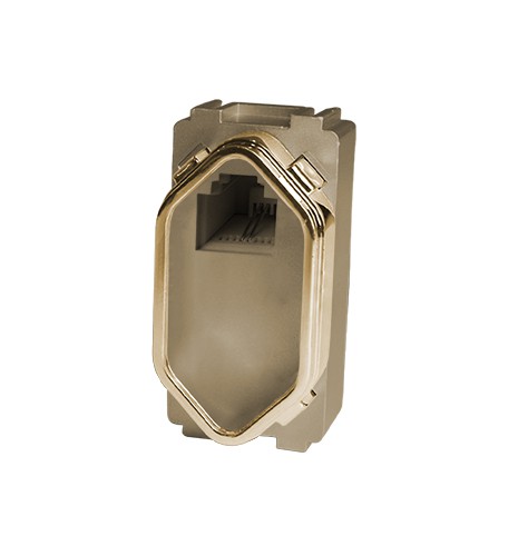 MODULO RJ11 ( TELEFONE ) - DICOMPEL NOVARA CHAMPANHE GOLD