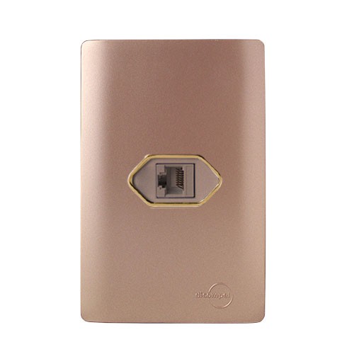 CJ ENTRADA RJ45 (INTERNET)  4X2 - NOVARA OURO ROSE GOLD