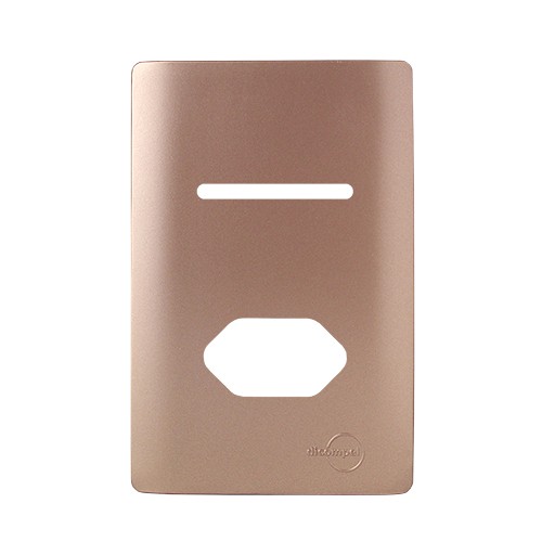 PLACA P/ 1 INTERRUPTOR + TOMADA  4X2 - NOVARA OURO ROSE