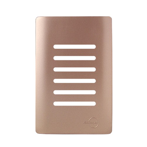 PLACA P/ 6 INTERRUPTORES HORIZONTAIS (ESPECIAL) - NOVARA OURO ROSE