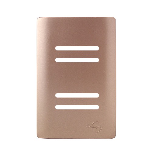 PLACA P/ 4 INTERRUPTORES HORIZONTAIS (ESPECIAL) 4X2 - NOVARA OURO ROSE