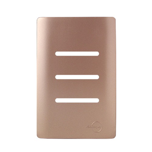 PLACA P/ 3 INTERRUPTORES  C/ SUPORTE 4X2 - NOVARA OURO ROSE