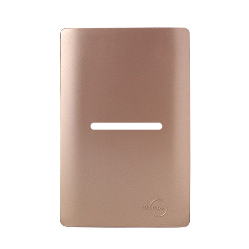 PLACA P/ 1 INTERRUPTOR HORIZONTAL  4X2 - NOVARA OURO ROSE