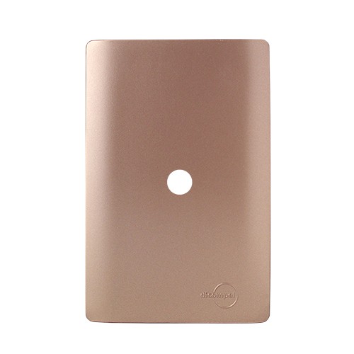 PLACA FURO COM SUPORTE 4X2 - DICOMPEL NOVARA OURO ROSE