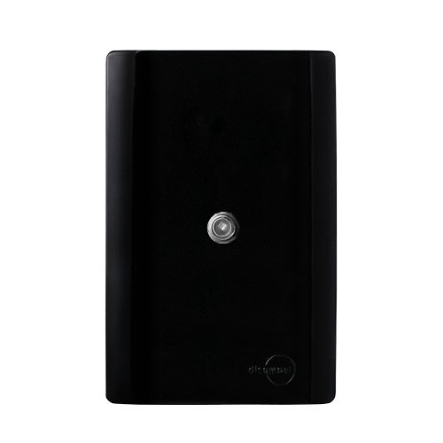 CJ COAXIAL (ANTENA) COM SUPORTE 4X2 - NOVARA PRETO BRILHANTE