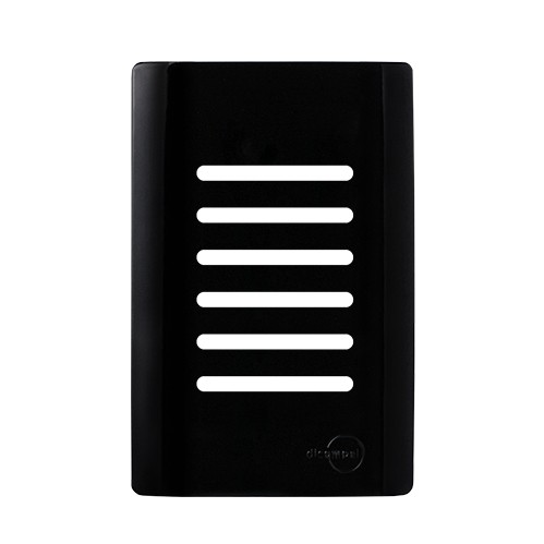 PLACA P/ 6 INTERRUPTORES C/ SUPORTE (ESPECIAL) 4X2 - NOVARA PRETO BRILHANTE