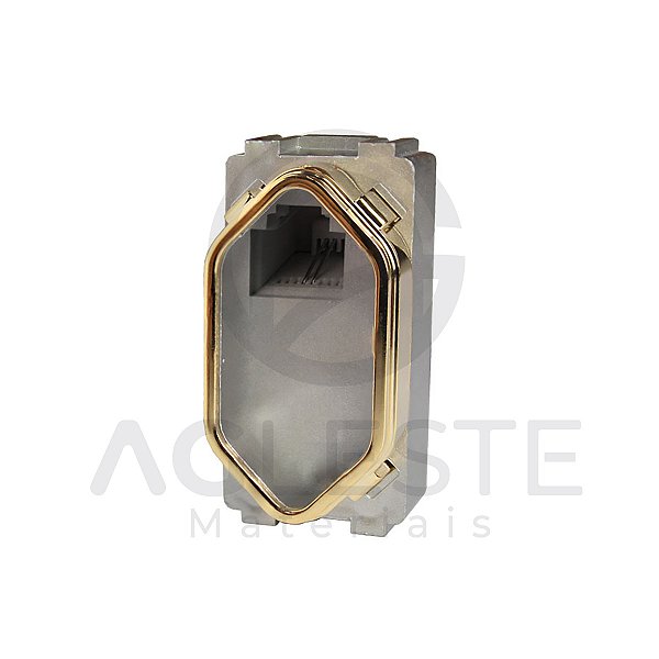 MODULO RJ11 ( TELEFONE ) - DICOMPEL NOVARA GRAFITE GOLD