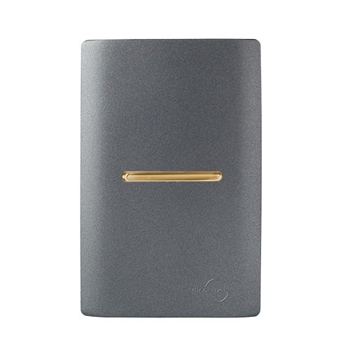 CJ INTERRUPTOR SIMPLES HORIZONTAL 4X2 - NOVARA PRETO GRAFITE GOLD
