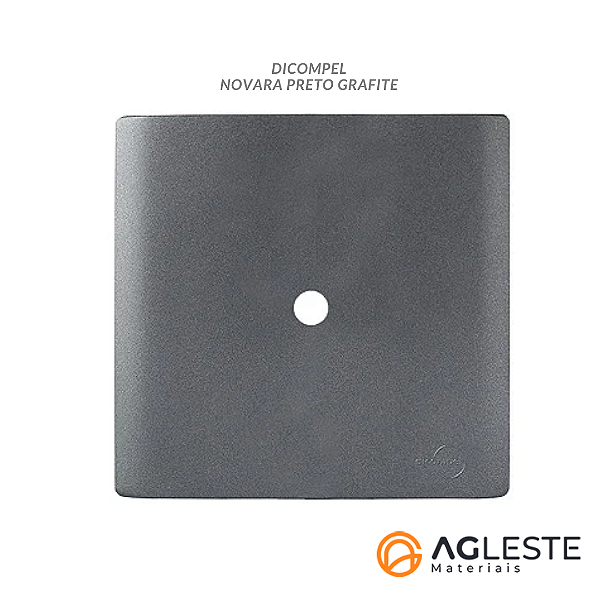 PLACA FURO COM SUPORTE 4X4 - DICOMPEL NOVARA PRETO GRAFITE -