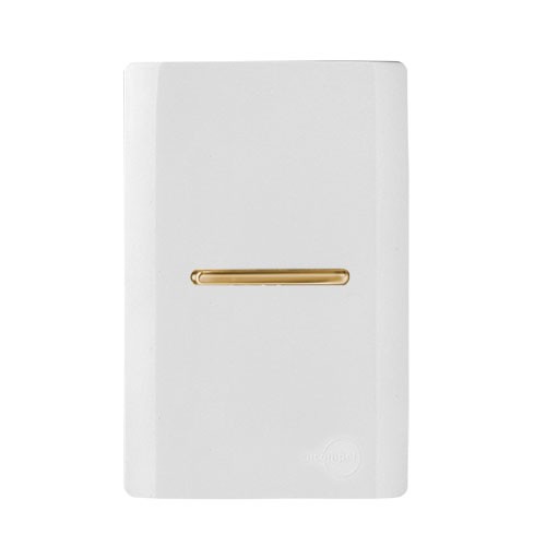 CJ INTERRUPTOR BIPOLAR SIMPLES HORIZONTAL 4X2 - NOVARA BRANCO GOLD
