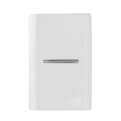 CJ INTERRUPTOR PULSADOR PARA MINUTERIA HORIZONTAL 4X2 - NOVARA BRANCO / CROMADO