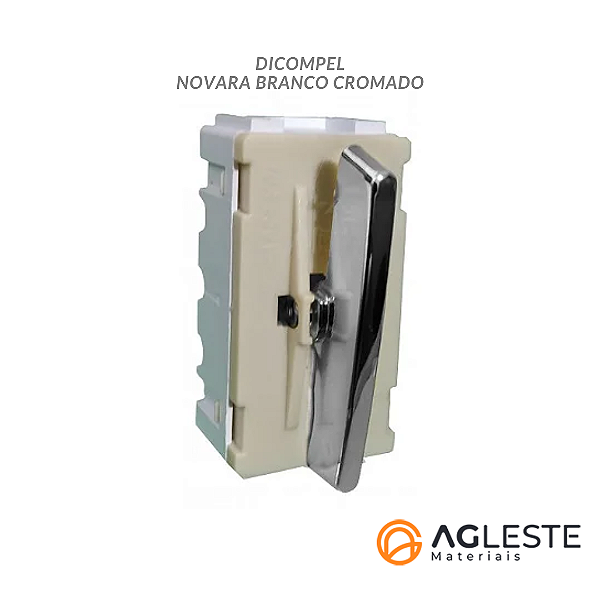 MODULO INTERRUPTOR PULSANTE PARA MINUTERIA - DICOMPEL NOVARA  CROMADO