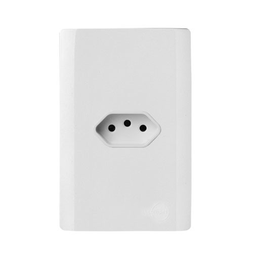 CJ TOMADA 10A HORIZONTAL 4X2 -  NOVARA BRANCO TOTAL