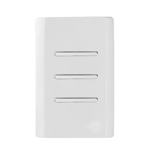 CJ INTERRUPTOR TRIPLO SIMPLES 4X2 - NOVARA BRANCO TOTAL
