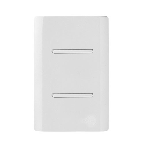 CJ INTERRUPTOR DUPLO PARALELO HORIZONTAL 4X2 - NOVARA BRANCO TOTAL