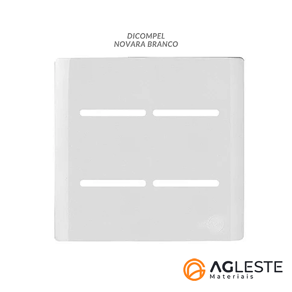 PLACA P/ 4 INTERRUPTORES COM SUPORTE 4X4 - NOVARA BRANCO