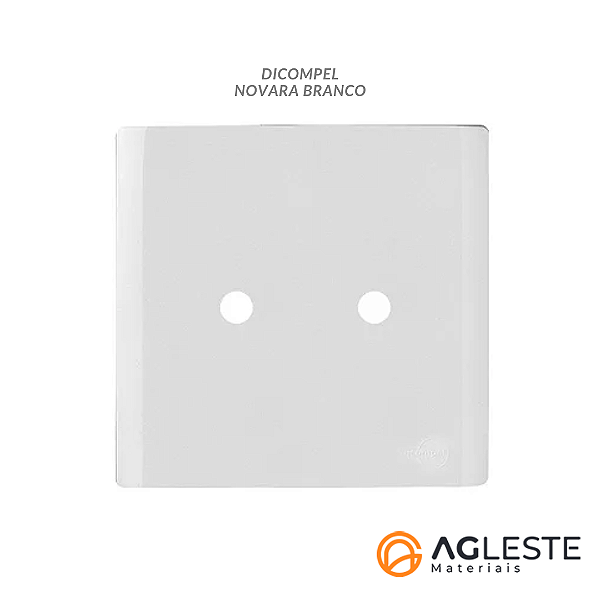 PLACA P/ 2 FUROS COM SUPORTE 4X4 - DICOMPEL NOVARA BRANCO