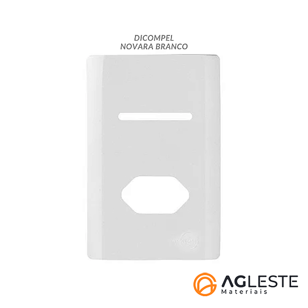 PLACA P/ 1 INTERRUPTOR + TOMADA  4X2 - NOVARA BRANCO
