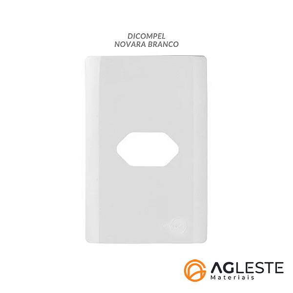 PLACA P/ 1 TOMADA HORIZONTAL  4X2 - DICOMPEL NOVARA BRANCO