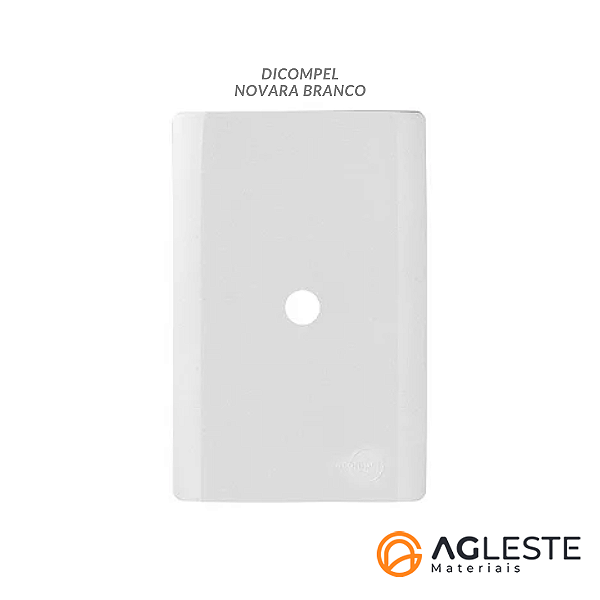 PLACA P/ 1 FURO COM SUPORTE 4X2 - DICOMPEL NOVARA BRANCO