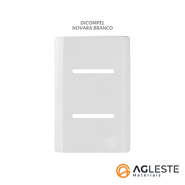 PLACA P/ 2 INTERRUPTORES  COM SUPORTE 4X2 - NOVARA BRANCO