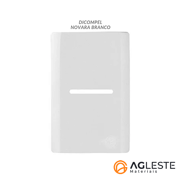 PLACA P/ 1 INTERRUPTOR HORIZONTAL  4X2 - NOVARA BRANCO
