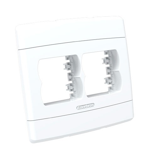 PLACA P/ 4 MODULOS JUNTOS 4X4 - ENERBRAS NEO SOTTILE BRANCO