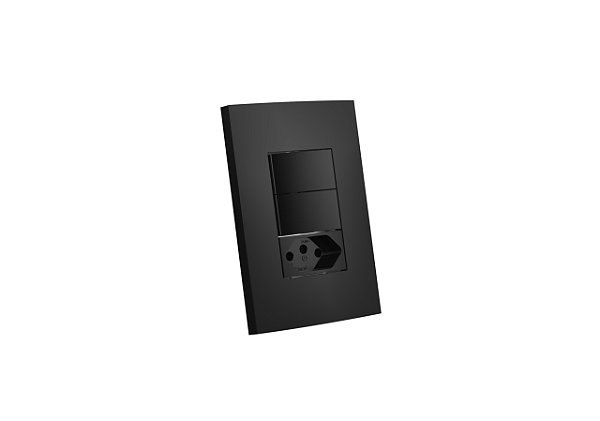 CJ INT. DUPLO SIMPLES + TOMADA 20A 4X2 - ENERBRAS DUBAI PRETO