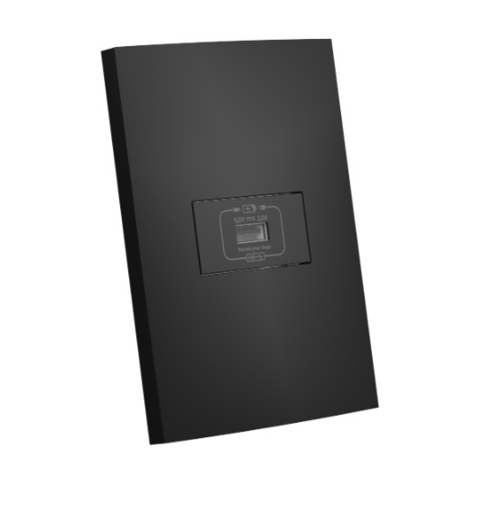 CJ ENTRADA USB 2.0A HORIZONTAL 4X2 - ENERBRAS DUBAI PRETO