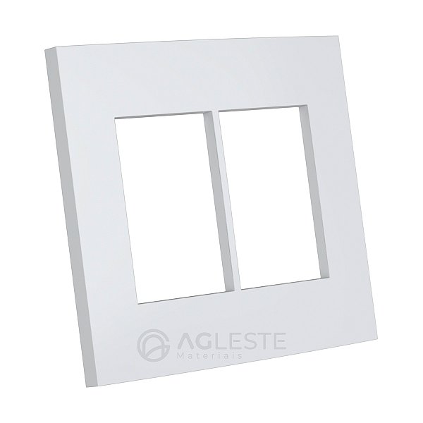 PLACA  P/ 6 MODULOS SEM SUPORTE 4X4  - ENERBRAS DUBAI BRANCO