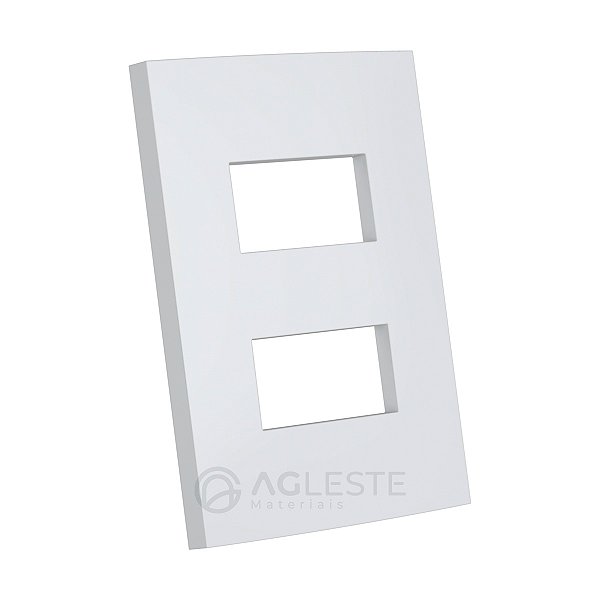 PLACA P/ 2 MODULOS SEPARADOS 4X2 - ENERBRAS DUBAI BRANCO
