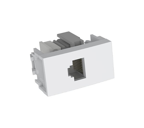MODULO RJ45 CAT5 ( REDE INTERNET )  - ENERBRAS DUBAI BRANCO
