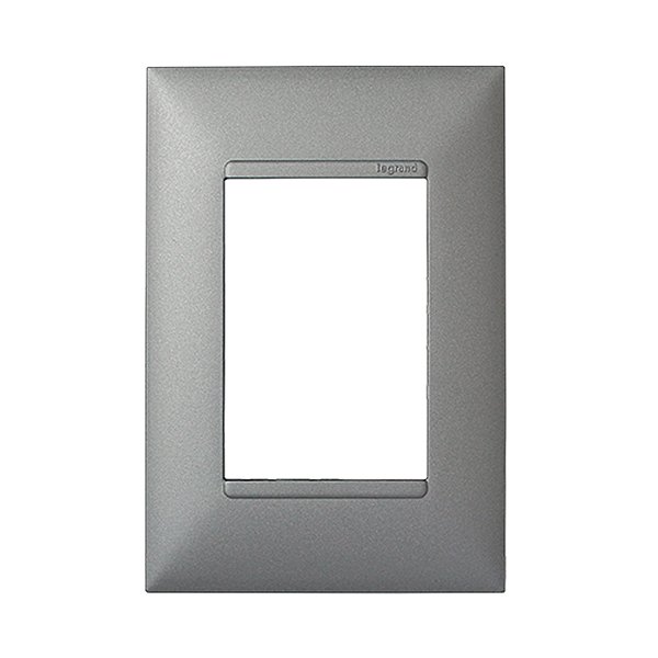 PLACA P/ 3  MODULOS COM SUPORTE 4X2 -  PIAL PLUS + ALUMINIO