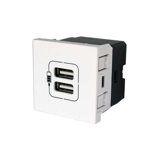 MÓDULO ENTRADA  USB DUPLO - PIAL PLUS + BRANCO