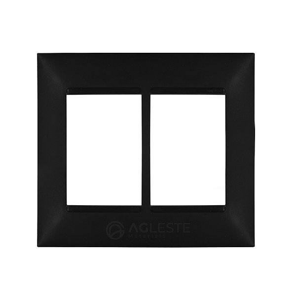 PLACA P/ 6 MODULOS SEM SUPORTE  4X4 -  PIAL PLUS + PRETO