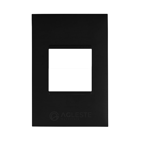 PLACA P/ 2  MODULOS JUNTOS SEM SUPORTE 4X2-PIAL PLUS + PRETO