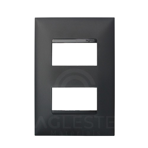 PLACA P/ 2 MODULOS SEPARADOS COM SUP. 4X2-PIAL PLUS + PRETO