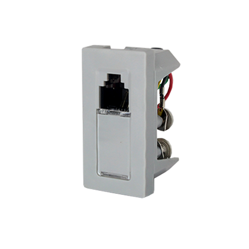 MÓDULO ENTRADA  RJ11 4 FIOS ( TELEFONE )  -PIAL PLUS + CINZA