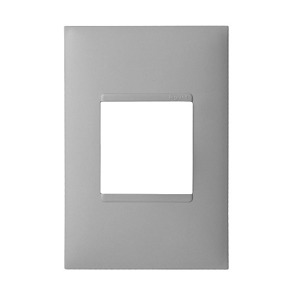 PLACA P/ 2  MODULOS JUNTOS COM SUPORTE 4X2-PIAL PLUS + CINZA