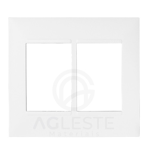 PLACA P/ 6 MODULOS COM SUPORTE 4X4 -  PIAL PLUS + BRANCO - 618516BC.