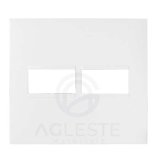 PLACA P/ 2 MODULOS COM SUPORTE 4X4 -  PIAL PLUS + BRANCO - 618511BC.