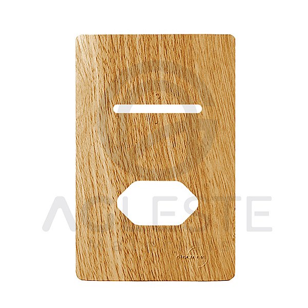 PLACA P/ 1 TECLA + TOMADA COM SUPORTE 4X2 - NOVARA AVELÃ