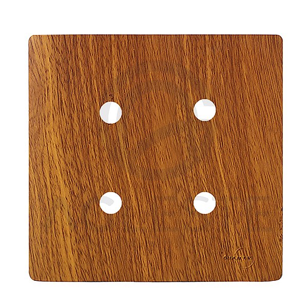 PLACA P/ 4 FUROS COM SUPORTE  4X4 - DICOMPEL NOVARA  CUMARU