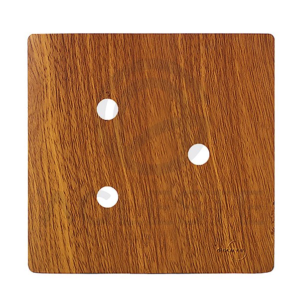 PLACA P/ 3 FUROS COM SUPORTE  4X4 - DICOMPEL NOVARA CUMARU
